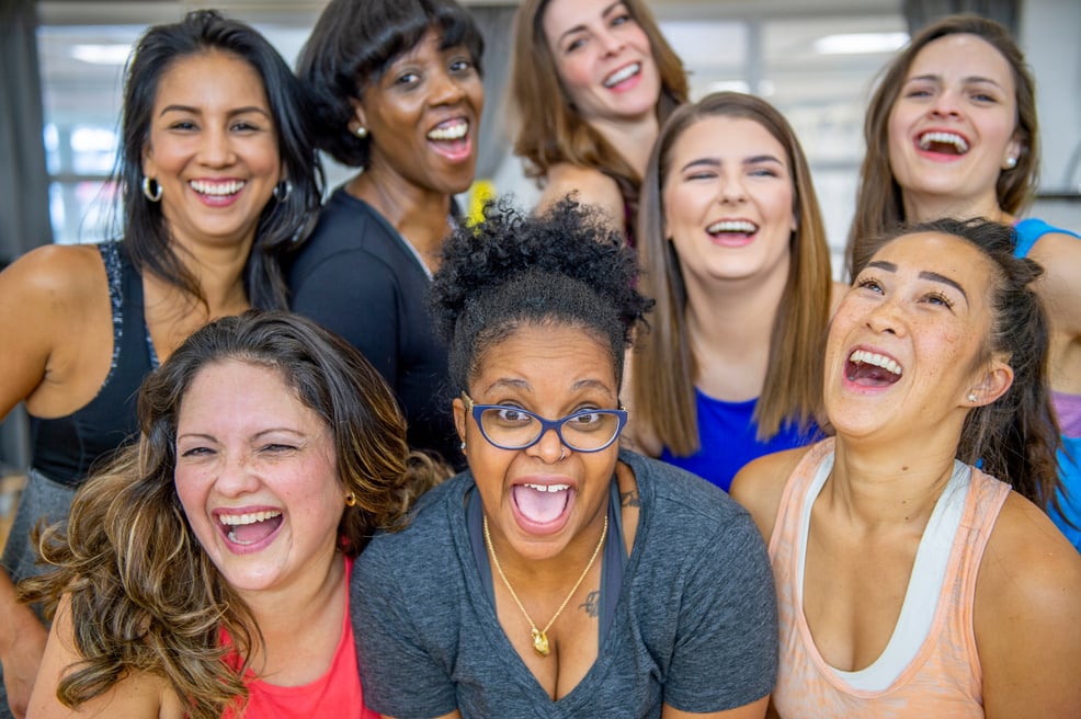 Group of women at fitness class